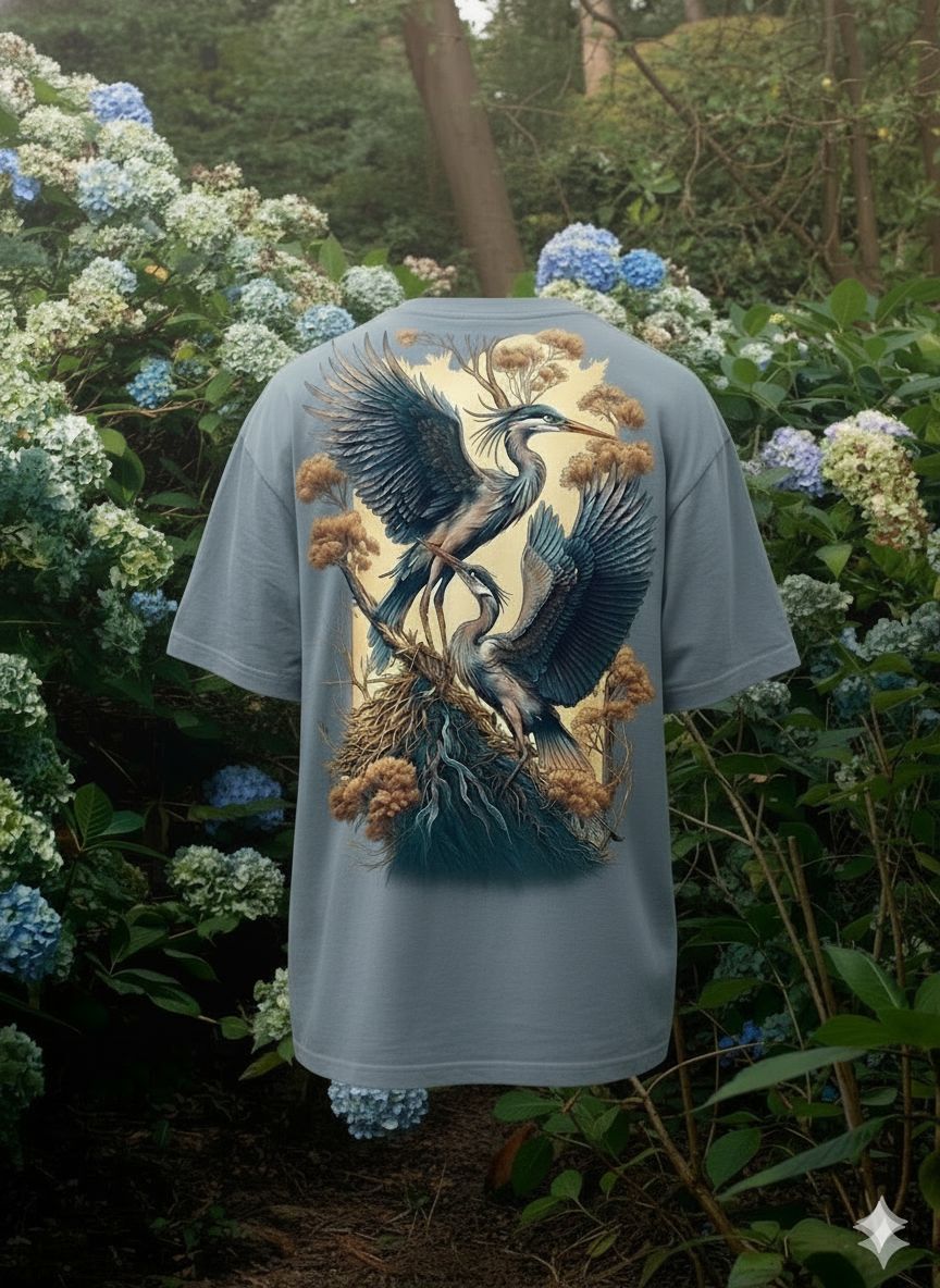 JASMAH  “Ethereal Crane” Oversized Tee